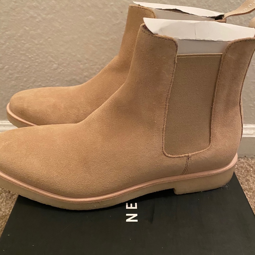 Tan Suede Chelsea Boots - Picture 4 of 5
